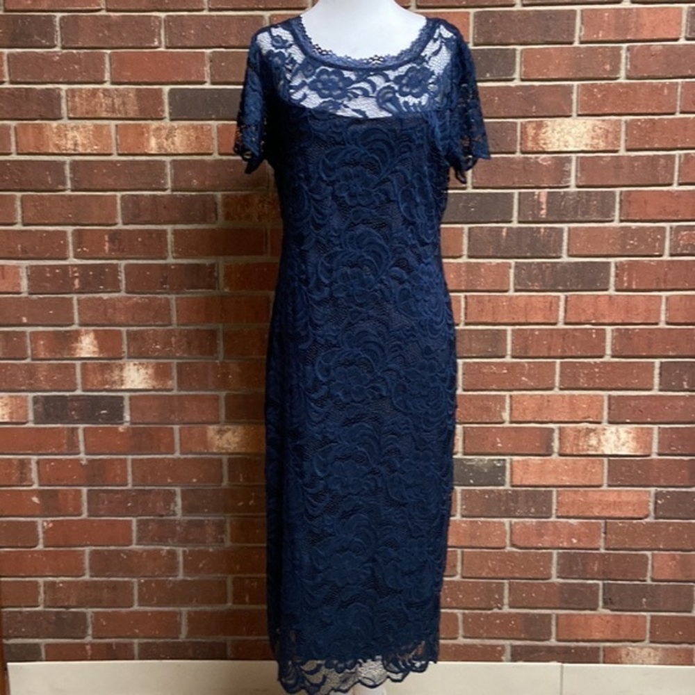 Daniel Hechter Navy Lace Crochet‎ Dress